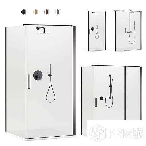 极简浴缸洗手池3D模型 - PNG派