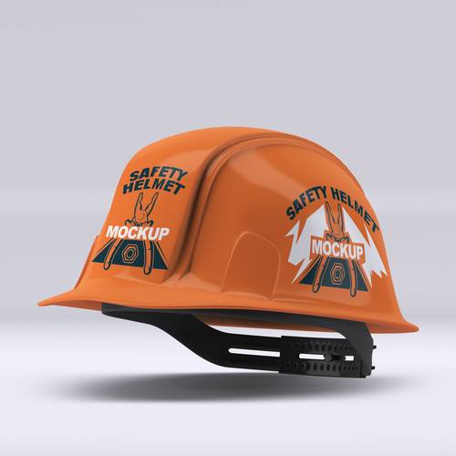 工业工地安全帽PS样机模板 - PNG派