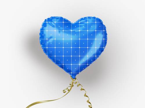 心形状气球PS样机模板 - PNG派