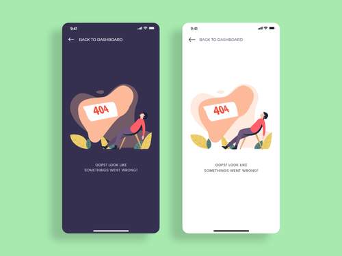 404屏幕，可选择2种模式UI素材 - PNG派