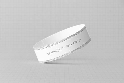 手腕带纸环PS样机模板 - PNG派