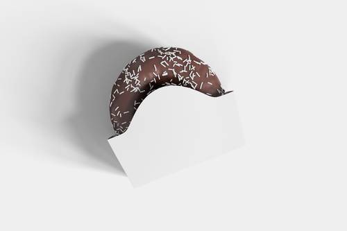 甜甜圈包装纸盒PS样机模板 - PNG派