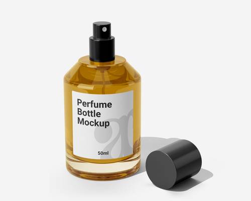 香水玻璃瓶PS样机模板 - PNG派