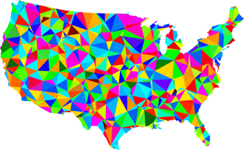 美国地图 - PNG派