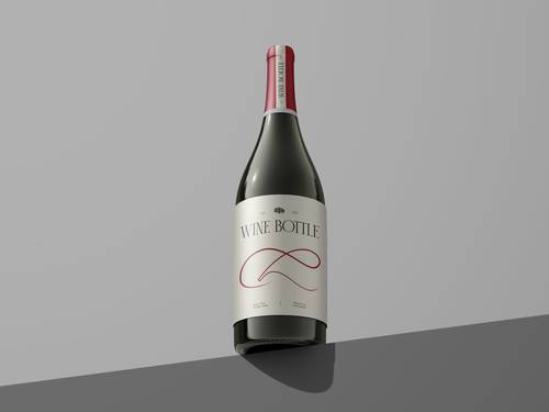 葡萄酒瓶子PS样机模板 - PNG派