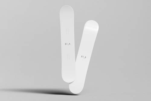 滑雪板设计PS样机模板 - PNG派