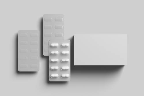 胶囊药片包装PS样机模板 - PNG派