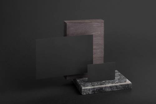 黑色系品牌VI样机展示PS模板 - PNG派