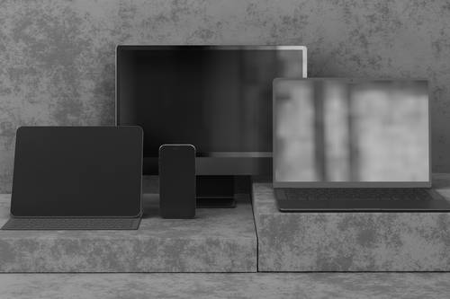 笔记本电脑移动设备展示PS样机模板 - PNG派