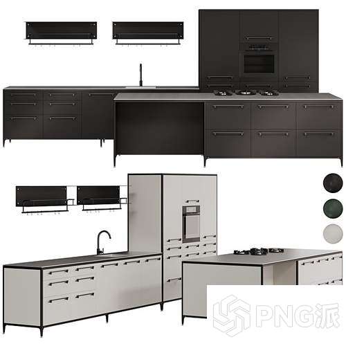 简约橱柜3D模型 - PNG派