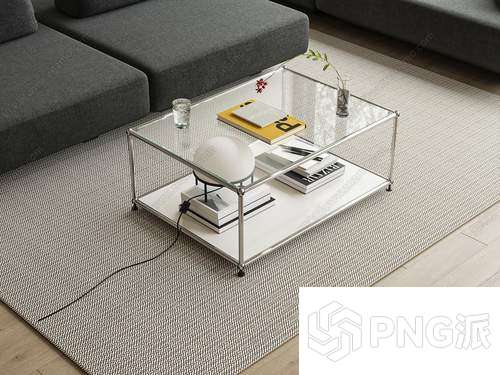 轻奢茶几边几3D模型 - PNG派