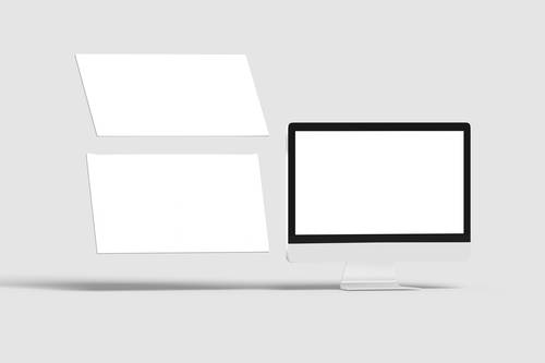 MAC一体机屏幕展示PS样机模板 - PNG派