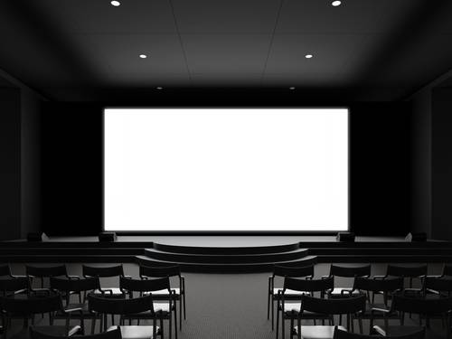 电影院放映厅发布会LED大屏幕PS样机模板 - PNG派