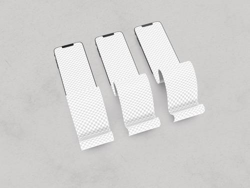 手机溢出长滚动屏幕PS样机模板 - PNG派