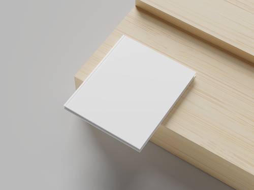 硬壳书籍书本封面PS样机模板 - PNG派