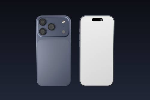 iphone 17 pro手机PS样机模板 - PNG派