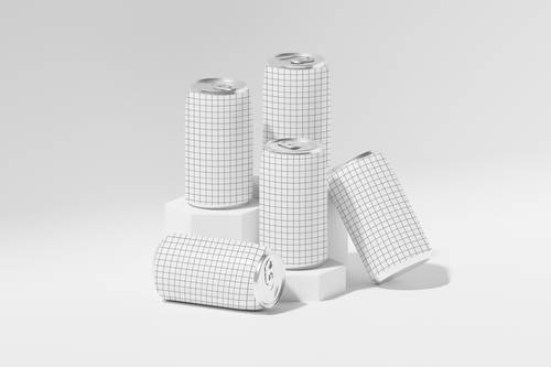 饮料罐易拉罐PS样机模板 - PNG派