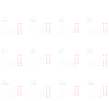 2021年日历 - PNG派