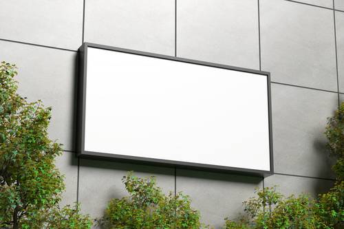 户外墙面广告牌、商业广告灯箱PS样机模板 - PNG派