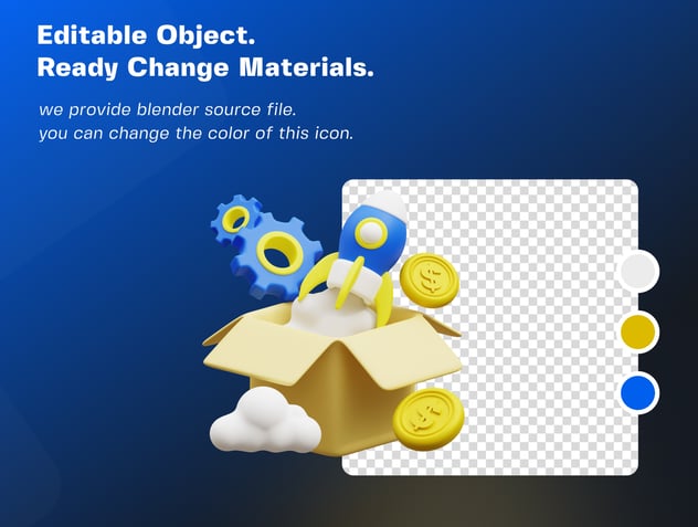 商业图标3D插画素材包版本 - PNG派