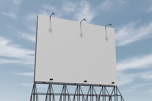 户外大型广告牌PS样机模板 - PNG派