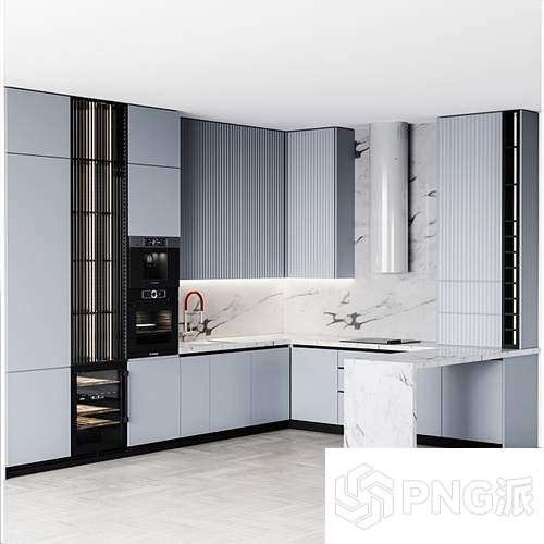 北欧橱柜3D模型 - PNG派