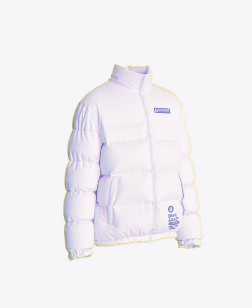 短款羽绒服PS样机模板 - PNG派