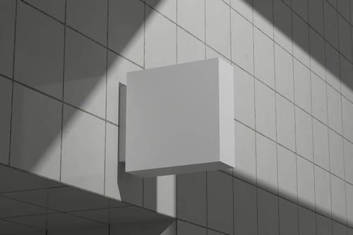 户外方形招牌导视牌PS样机模板 - PNG派