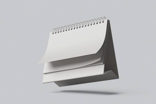 台历站立式翻页桌历PS样机模板 - PNG派