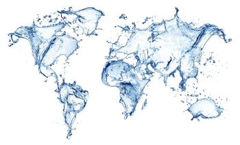 世界地图形状的水花 - PNG派