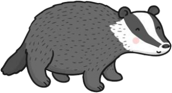 灰色卡通獾子 - PNG派