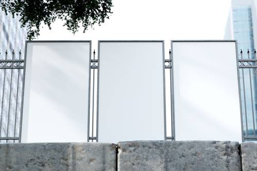 户外广告牌PS样机模板 - PNG派