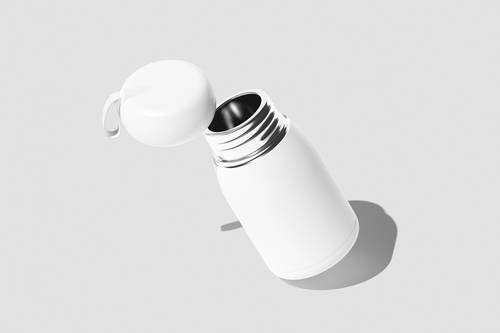 圆柱形保温杯PS样机模板 - PNG派