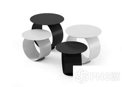 极简茶几边几3D模型 - PNG派