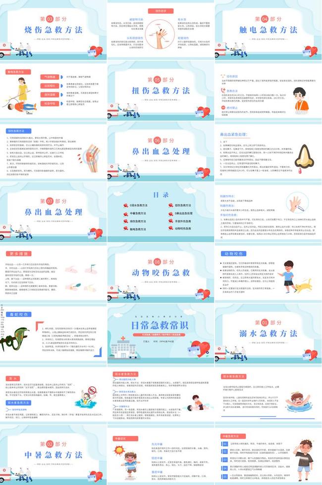医疗保健培训PPT模板 - PNG派