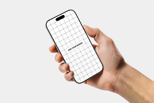 手拿 iphone 16 pro max PS样机模板 - PNG派