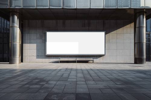 户外大型广告牌PS样机模板 - PNG派