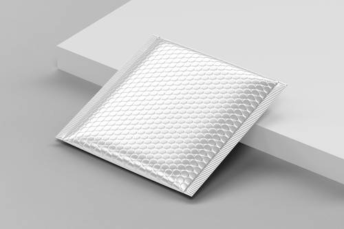 方形快递金属气泡包装袋PS样机模板 - PNG派