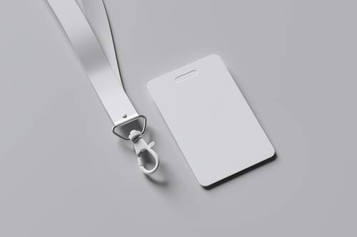 挂绳ID卡工作证PS样机模板 - PNG派