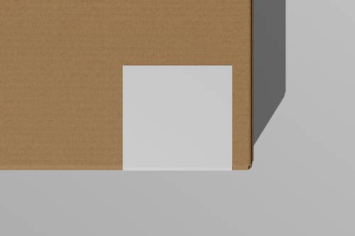 牛皮纸包装盒局部带贴纸PS样机模板 - PNG派