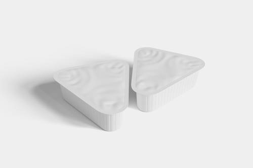 三角形酱料一次性包装盒PS样机模板 - PNG派