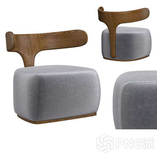 单人沙发3D模型 - PNG派