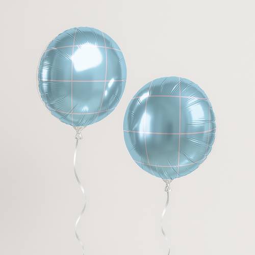 心形状气球PS样机模板 - PNG派