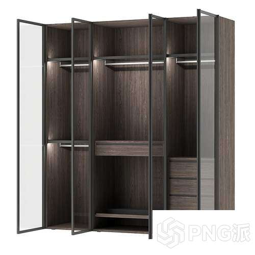 极简衣柜3D模型 - PNG派