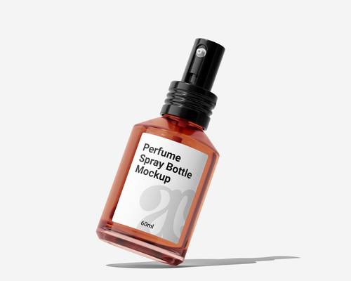 香水喷雾瓶PS样机模板 - PNG派