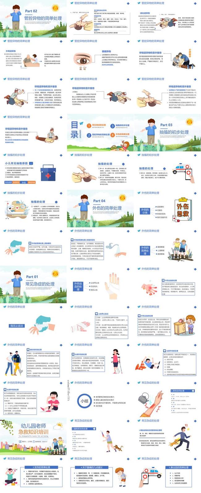 常见急救知识培训PPT模板 - PNG派