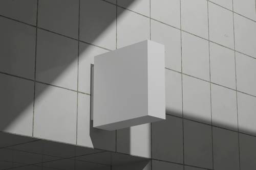 户外方形招牌导视牌PS样机模板 - PNG派