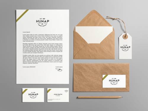 牛皮纸风格品牌VI样机贴图PS模板 - PNG派