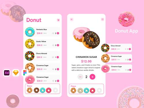 Donut iOS用户界面套件UI素材 - PNG派