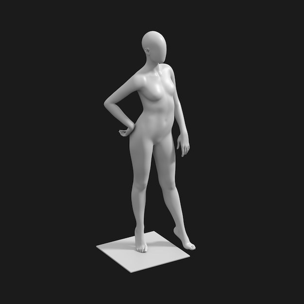 女性人体模型3D模型 - PNG派